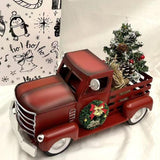 Red Truck Decor with Christmas Trees Crafts for Entrance Living Room Bedroom