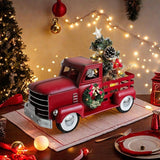 Red Truck Decor with Christmas Trees Crafts for Entrance Living Room Bedroom