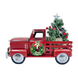 Red Truck Decor with Christmas Trees Crafts for Entrance Living Room Bedroom