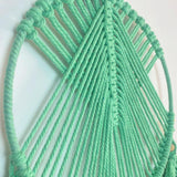 Macrame Wall Hanging Leaves Tassel Window Charm Bohemian Tapestry Wall Decor Green