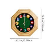 Wood Ornament Gifts Quiet Easy to Read Wall Clock for Living Room Office