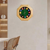 Wood Ornament Gifts Quiet Easy to Read Wall Clock for Living Room Office