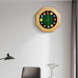 Wood Ornament Gifts Quiet Easy to Read Wall Clock for Living Room Office