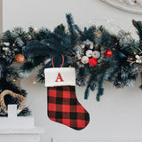 Christmas Stockings Portable Xmas Fireplace Socks for Holiday Home Fireplace Letter A