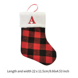 Christmas Stockings Portable Xmas Fireplace Socks for Holiday Home Fireplace Letter A