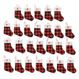 Christmas Stockings Portable Xmas Fireplace Socks for Holiday Home Fireplace Letter A