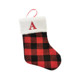 Christmas Stockings Portable Xmas Fireplace Socks for Holiday Home Fireplace Letter A