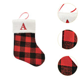 Christmas Stockings Portable Xmas Fireplace Socks for Holiday Home Fireplace Letter A