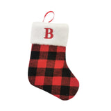 Christmas Stockings Portable Xmas Fireplace Socks for Holiday Home Fireplace Letter B