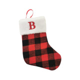 Christmas Stockings Portable Xmas Fireplace Socks for Holiday Home Fireplace Letter B