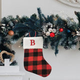 Christmas Stockings Portable Xmas Fireplace Socks for Holiday Home Fireplace Letter B