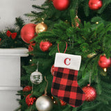 Christmas Stockings Portable Xmas Fireplace Socks for Holiday Home Fireplace Letter C