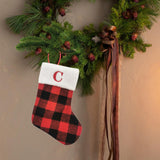 Christmas Stockings Portable Xmas Fireplace Socks for Holiday Home Fireplace Letter C