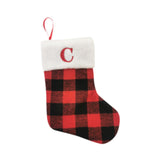 Christmas Stockings Portable Xmas Fireplace Socks for Holiday Home Fireplace Letter C