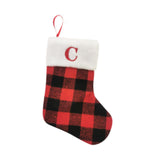 Christmas Stockings Portable Xmas Fireplace Socks for Holiday Home Fireplace Letter C