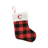 Christmas Stockings Portable Xmas Fireplace Socks for Holiday Home Fireplace Letter C