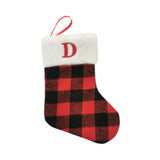 Christmas Stockings Portable Xmas Fireplace Socks for Holiday Home Fireplace Letter D