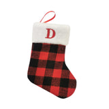 Christmas Stockings Portable Xmas Fireplace Socks for Holiday Home Fireplace Letter D