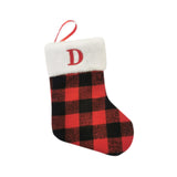 Christmas Stockings Portable Xmas Fireplace Socks for Holiday Home Fireplace Letter D