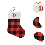 Christmas Stockings Portable Xmas Fireplace Socks for Holiday Home Fireplace Letter D