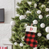 Christmas Stockings Portable Xmas Fireplace Socks for Holiday Home Fireplace Letter D