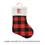 Christmas Stockings Portable Xmas Fireplace Socks for Holiday Home Fireplace Letter E