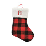 Christmas Stockings Portable Xmas Fireplace Socks for Holiday Home Fireplace Letter E