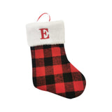 Christmas Stockings Portable Xmas Fireplace Socks for Holiday Home Fireplace Letter E