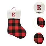 Christmas Stockings Portable Xmas Fireplace Socks for Holiday Home Fireplace Letter E