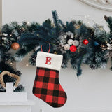 Christmas Stockings Portable Xmas Fireplace Socks for Holiday Home Fireplace Letter E