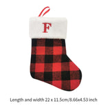 Christmas Stockings Portable Xmas Fireplace Socks for Holiday Home Fireplace Letter F