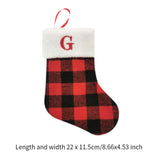 Christmas Stockings Portable Xmas Fireplace Socks for Holiday Home Fireplace Letter G