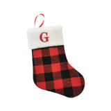 Christmas Stockings Portable Xmas Fireplace Socks for Holiday Home Fireplace Letter G