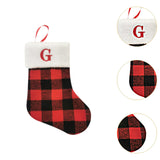 Christmas Stockings Portable Xmas Fireplace Socks for Holiday Home Fireplace Letter G