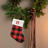 Christmas Stockings Portable Xmas Fireplace Socks for Holiday Home Fireplace Letter H