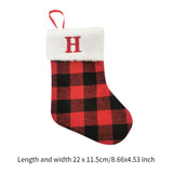 Christmas Stockings Portable Xmas Fireplace Socks for Holiday Home Fireplace Letter H