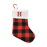 Christmas Stockings Portable Xmas Fireplace Socks for Holiday Home Fireplace Letter H