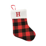 Christmas Stockings Portable Xmas Fireplace Socks for Holiday Home Fireplace Letter H