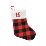 Christmas Stockings Portable Xmas Fireplace Socks for Holiday Home Fireplace Letter H