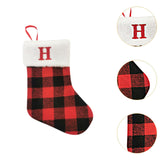 Christmas Stockings Portable Xmas Fireplace Socks for Holiday Home Fireplace Letter H