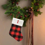 Christmas Stockings Portable Xmas Fireplace Socks for Holiday Home Fireplace Letter I