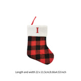 Christmas Stockings Portable Xmas Fireplace Socks for Holiday Home Fireplace Letter I