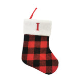 Christmas Stockings Portable Xmas Fireplace Socks for Holiday Home Fireplace Letter I