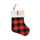 Christmas Stockings Portable Xmas Fireplace Socks for Holiday Home Fireplace Letter I