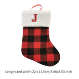 Christmas Stockings Portable Xmas Fireplace Socks for Holiday Home Fireplace Letter J