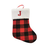 Christmas Stockings Portable Xmas Fireplace Socks for Holiday Home Fireplace Letter J