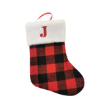 Christmas Stockings Portable Xmas Fireplace Socks for Holiday Home Fireplace Letter J