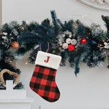 Christmas Stockings Portable Xmas Fireplace Socks for Holiday Home Fireplace Letter J