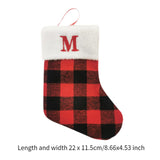 Christmas Stockings Portable Xmas Fireplace Socks for Holiday Home Fireplace Letter M