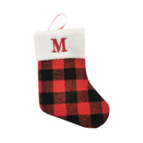 Christmas Stockings Portable Xmas Fireplace Socks for Holiday Home Fireplace Letter M